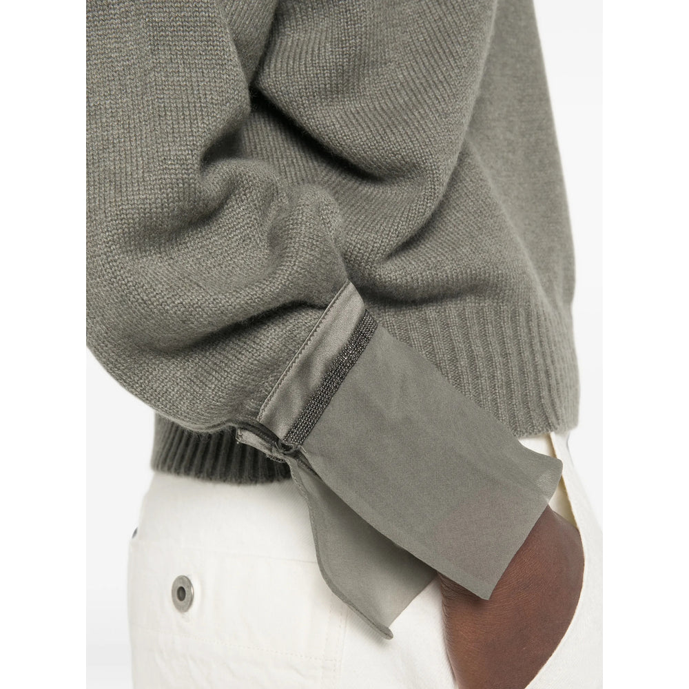 Brunello Cucinelli Grey Knitwear - Jumpers Women BRUNELLO CUCINELLI