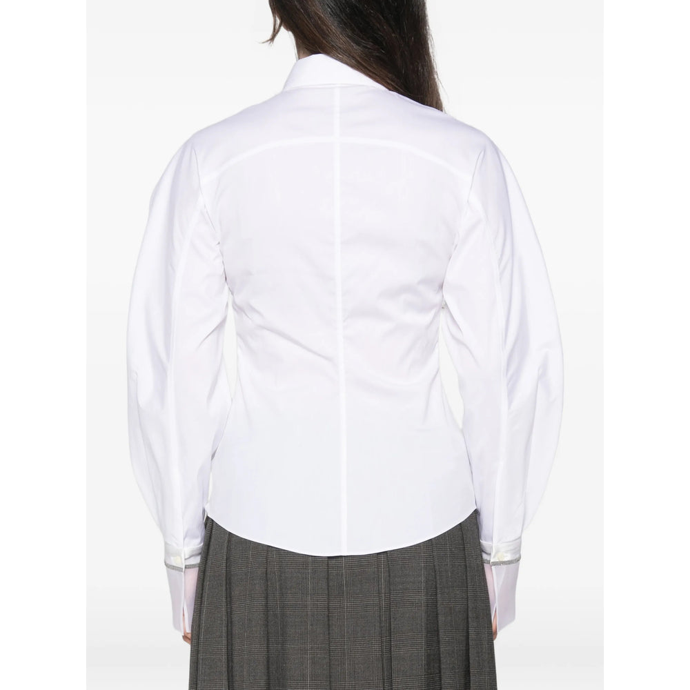 Brunello Cucinelli White Tops - Shirts Women BRUNELLO CUCINELLI