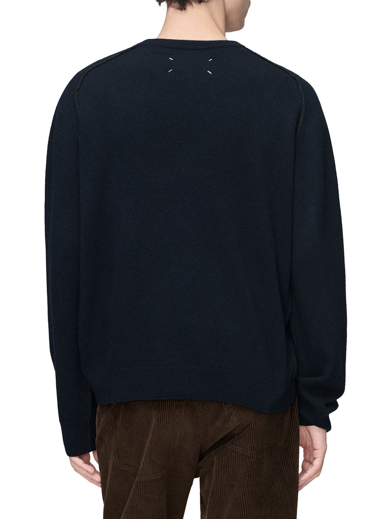 Maison Margiela Men Crewneck Sweater In Virgin Wool MAISON MARGIELA