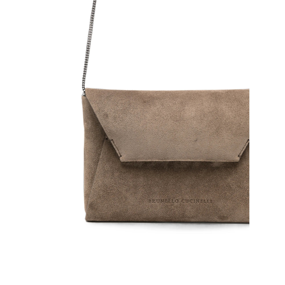 Brunello Cucinelli Brown Clutch Bags Women BRUNELLO CUCINELLI