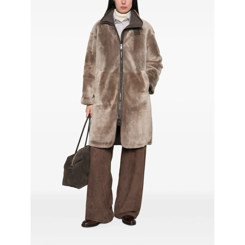 Brunello Cucinelli Neutrals Jackets - Faux Fur & Shearling Jackets Women BRUNELLO CUCINELLI