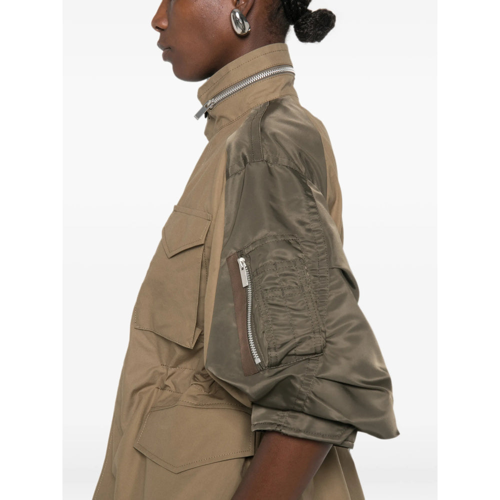 Sacai Green Jackets - Military Jackets Women SACAI