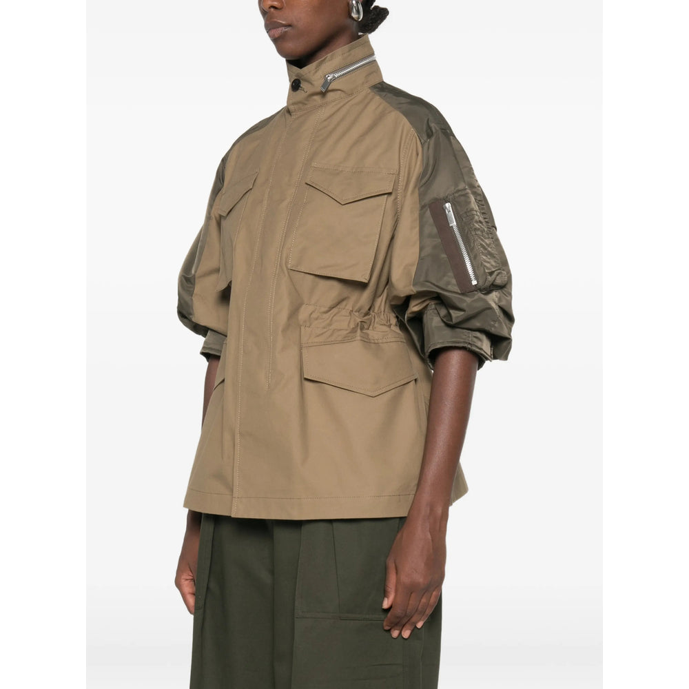 Sacai Green Jackets - Military Jackets Women SACAI