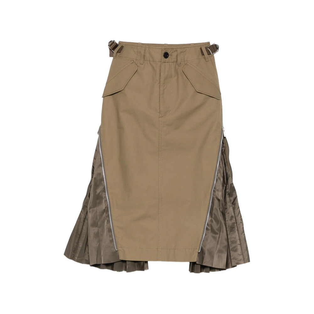 Sacai Green Skirts - Pleated Skirts Women SACAI