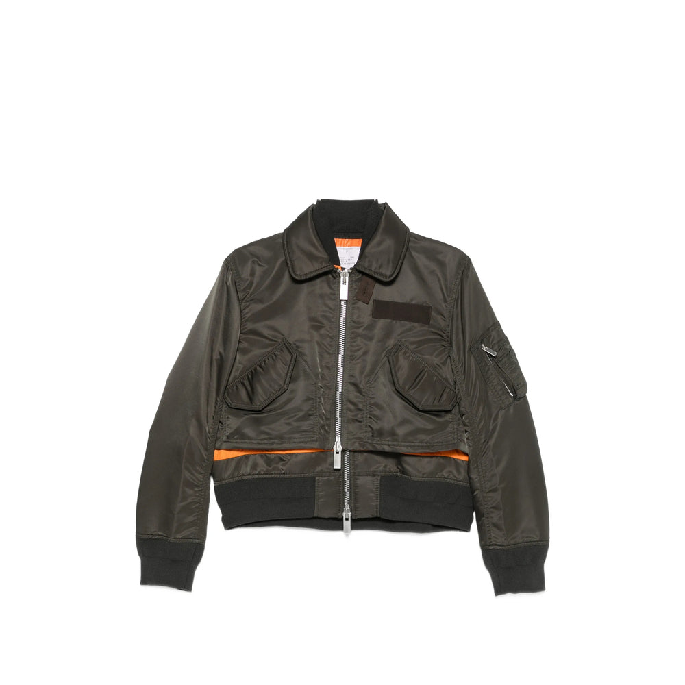 Sacai Green Jackets - Bomber Jackets Women SACAI