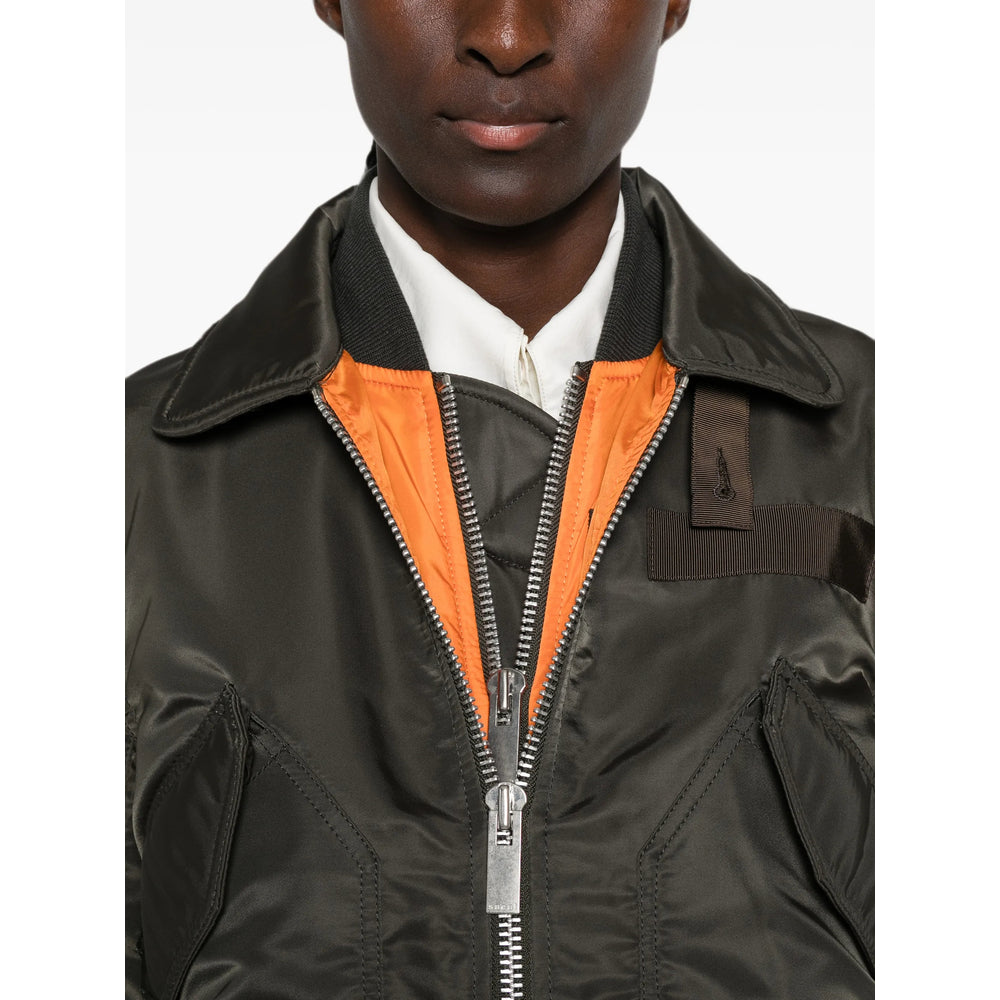 Sacai Green Jackets - Bomber Jackets Women SACAI