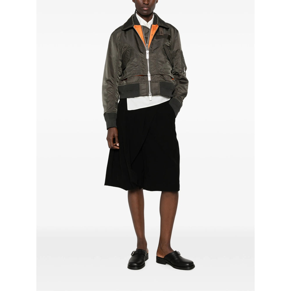 Sacai Green Jackets - Bomber Jackets Women SACAI