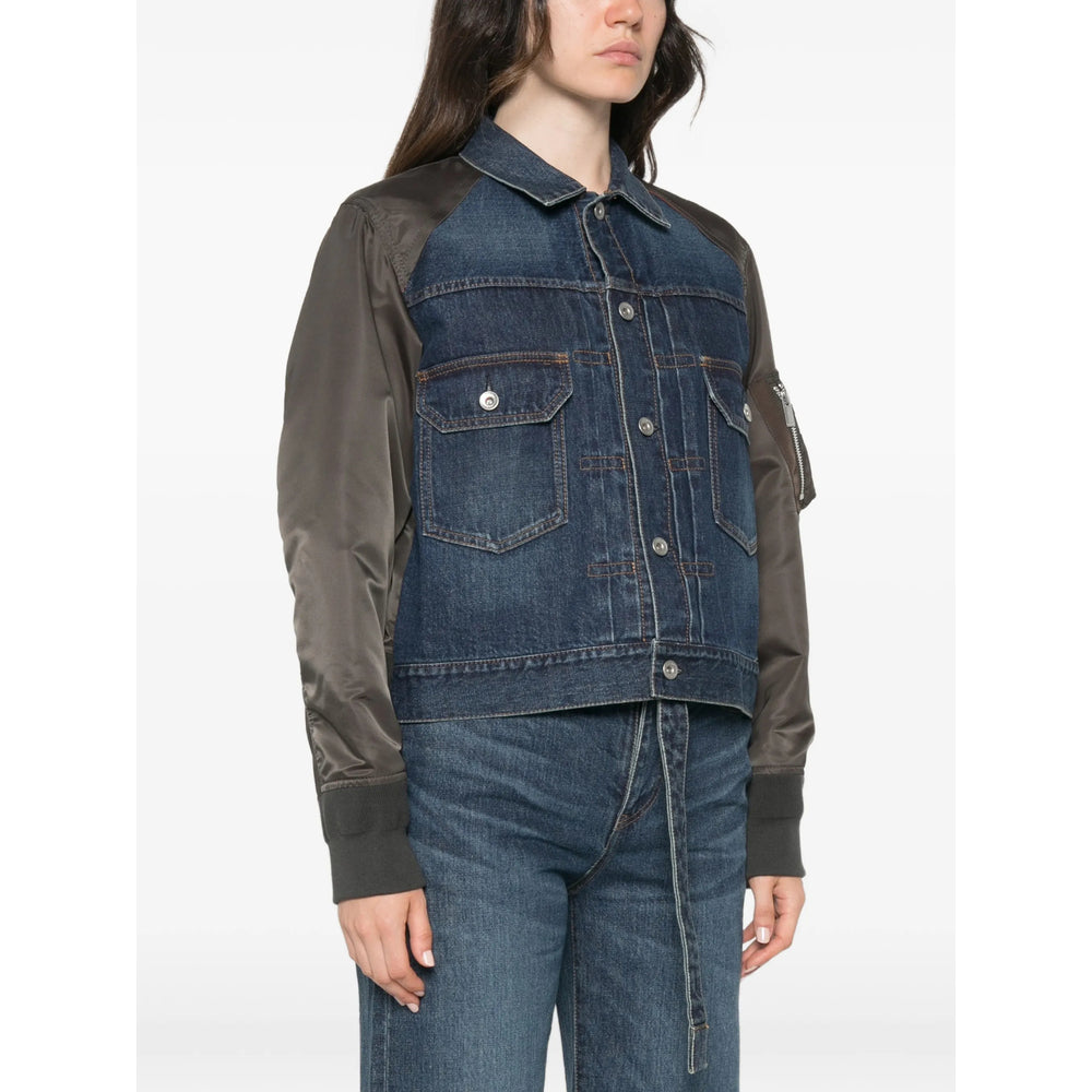 Sacai Blue Jackets - Bomber Jackets Women SACAI