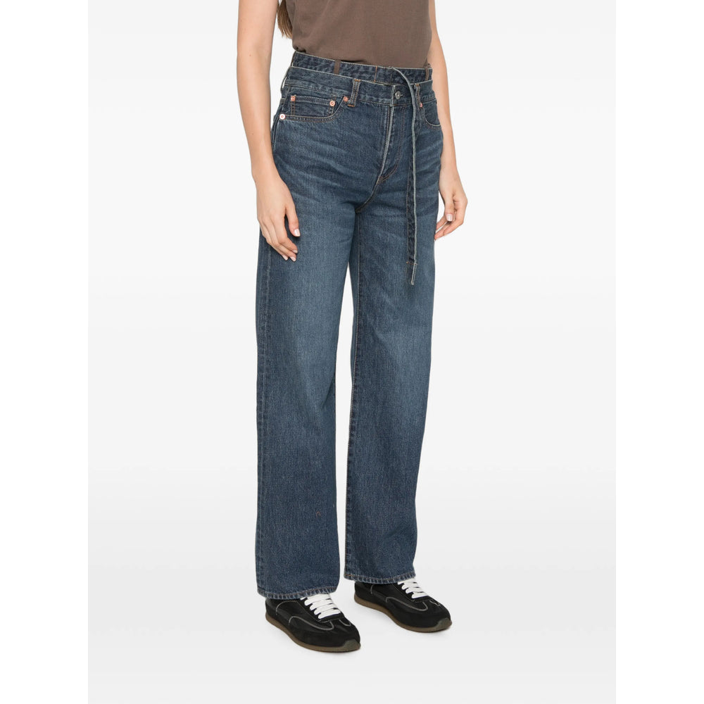 Sacai Blue Trousers - Straight Trousers Women SACAI