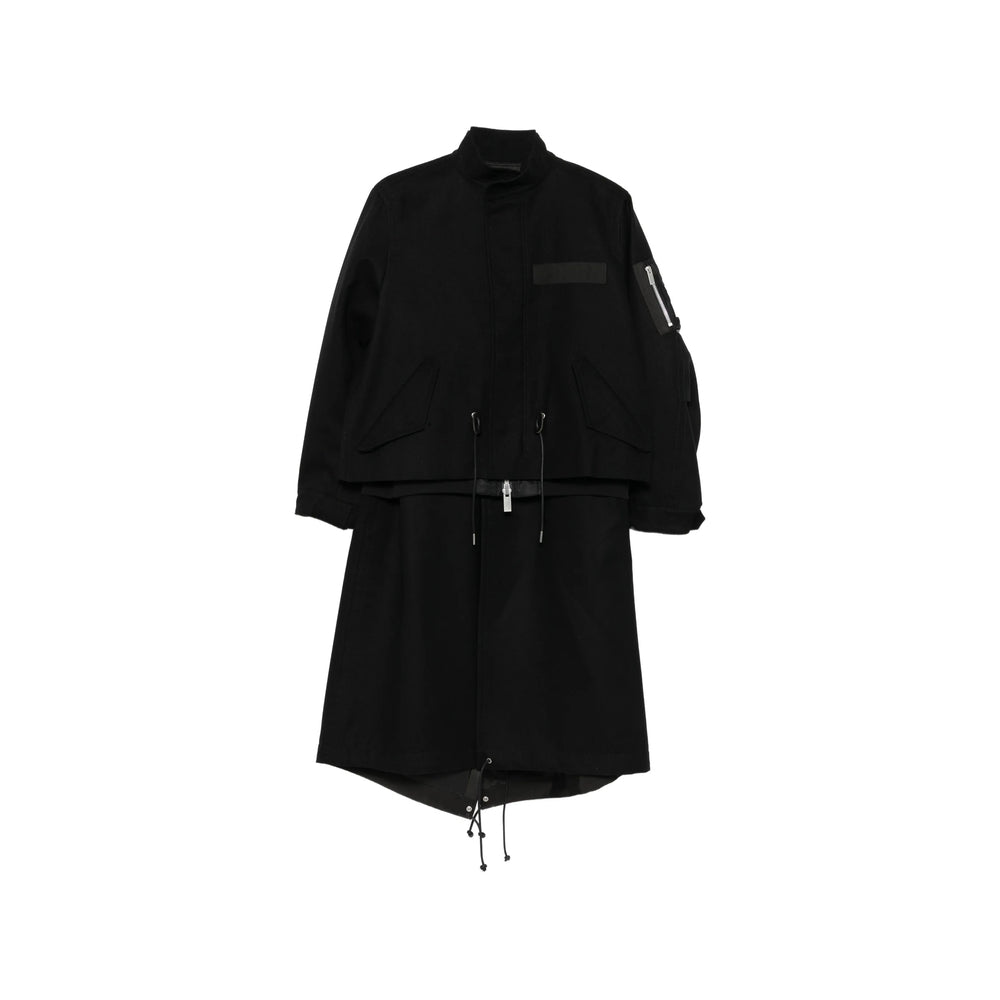 Sacai Black Coats - Military Coats Women SACAI