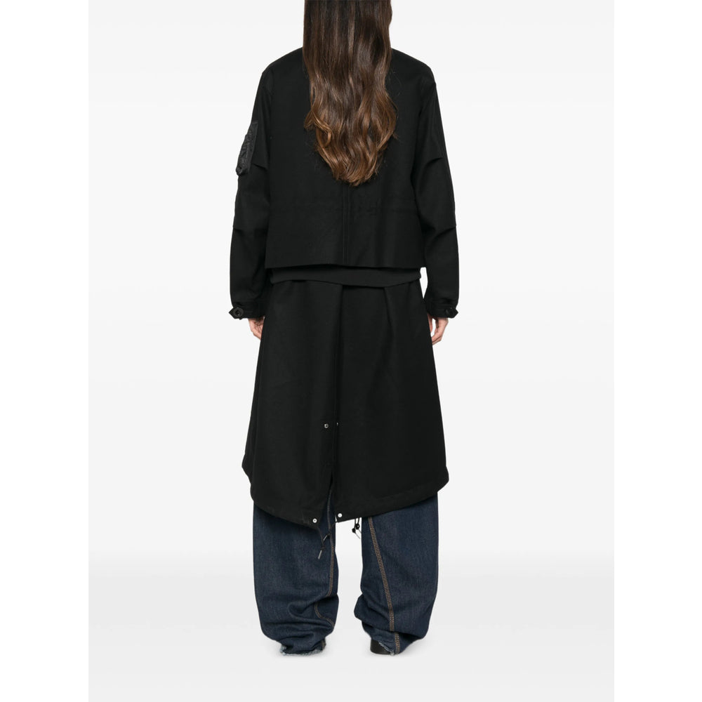 Sacai Black Coats - Military Coats Women SACAI