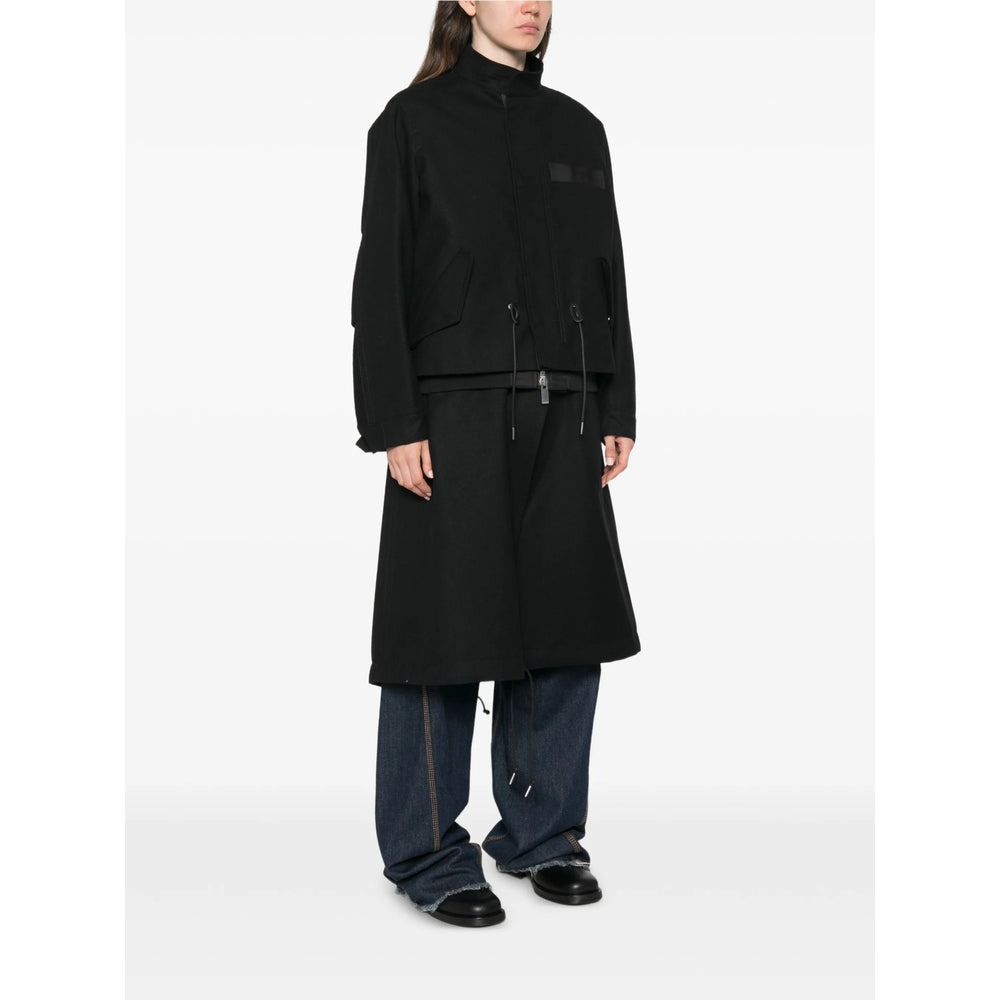 Sacai Black Coats - Military Coats Women SACAI