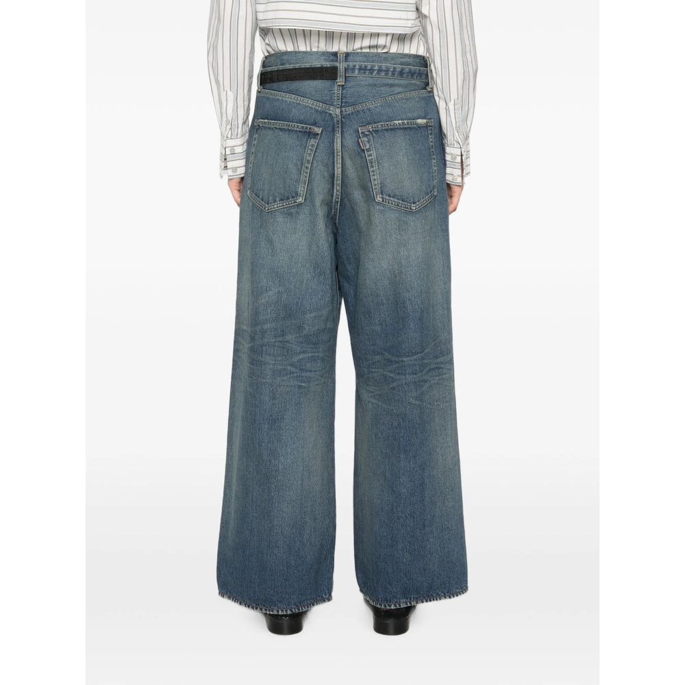 Sacai Blue Denim - Wide-Leg Jeans Men SACAI