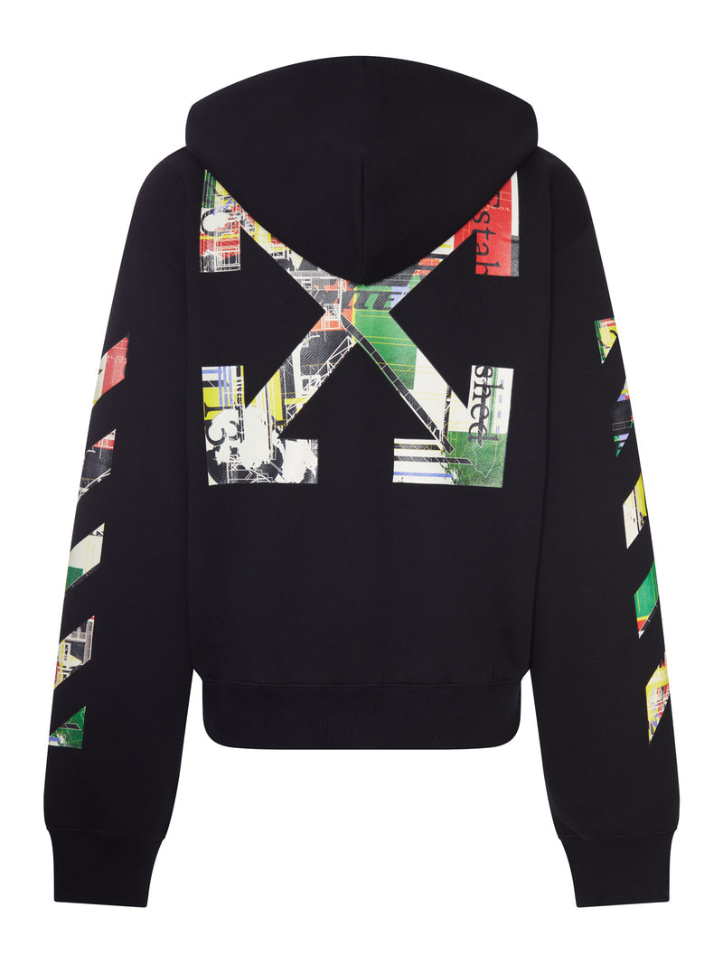 Off-White Men Industrial Arrow Zip-Up Hoodie OFF-WHITE