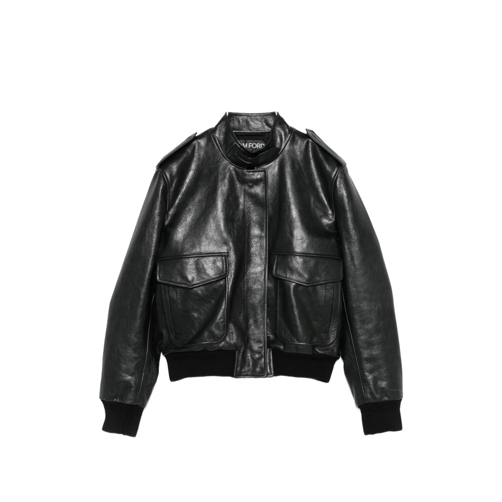 Tom Ford Black Jackets - Leather Jackets Women TOM FORD