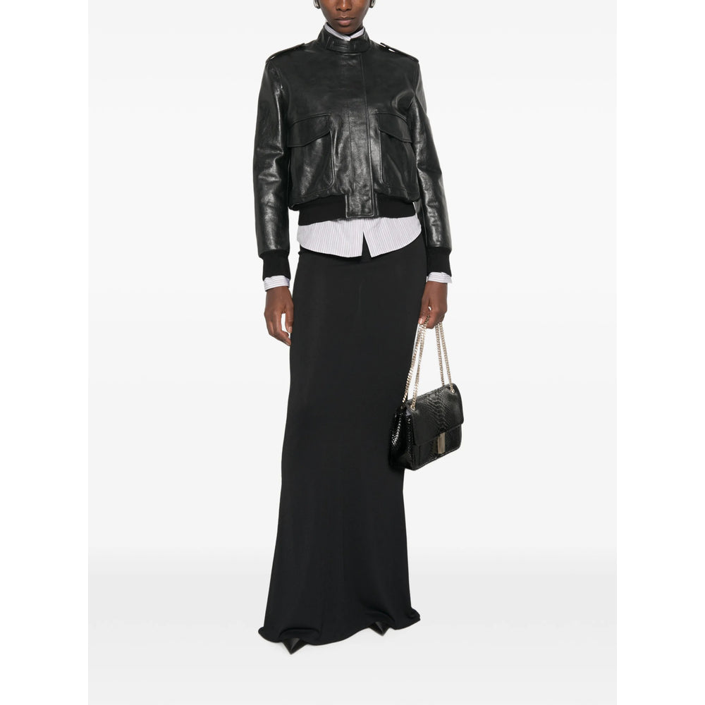 Tom Ford Black Jackets - Leather Jackets Women TOM FORD