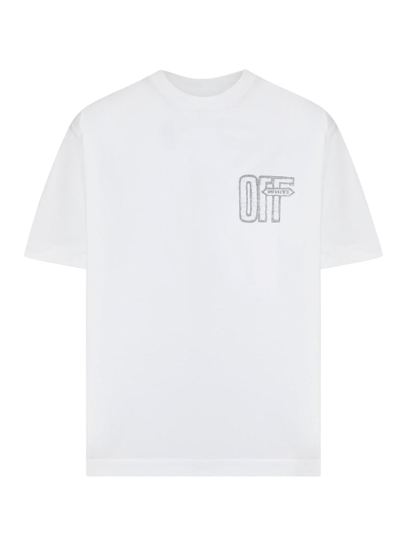Off-White Men T-Shirt With Logo And Arrow Sketch Print OFF-WHITE