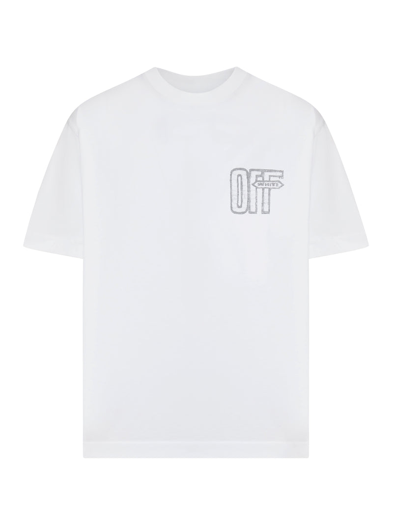 Off-White Men T-Shirt With Logo And Arrow Sketch Print OFF-WHITE