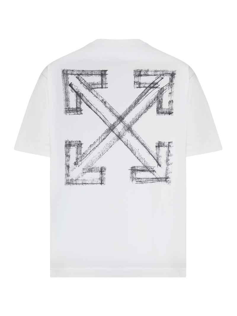 Off-White Men T-Shirt With Logo And Arrow Sketch Print OFF-WHITE
