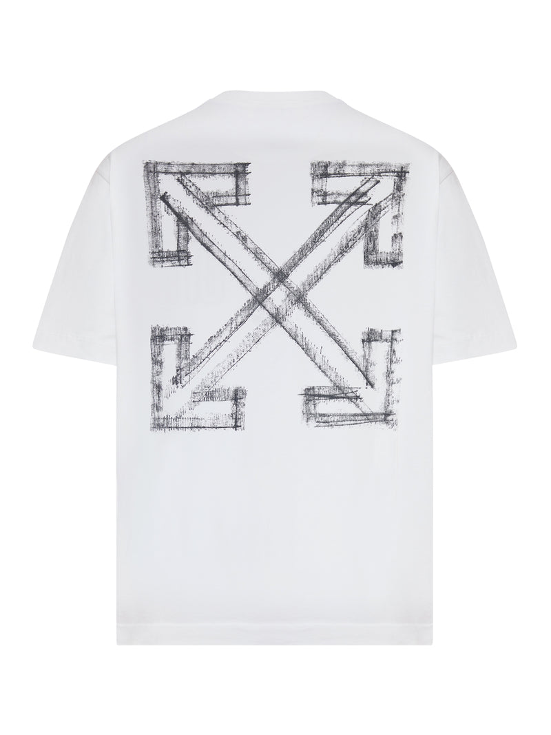 Off-White Men T-Shirt With Logo And Arrow Sketch Print OFF-WHITE