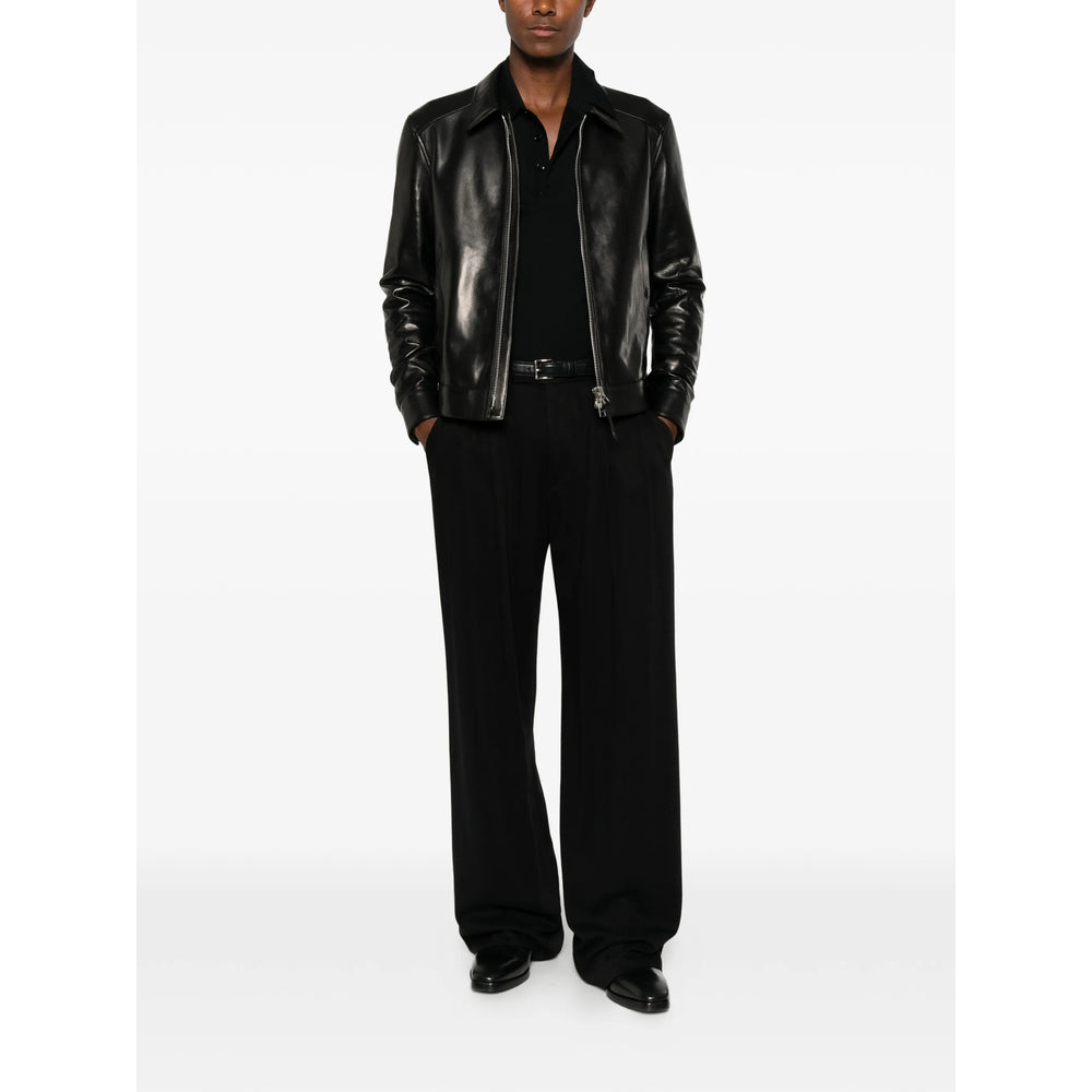 Tom Ford Black Jackets - Leather Jackets Men TOM FORD