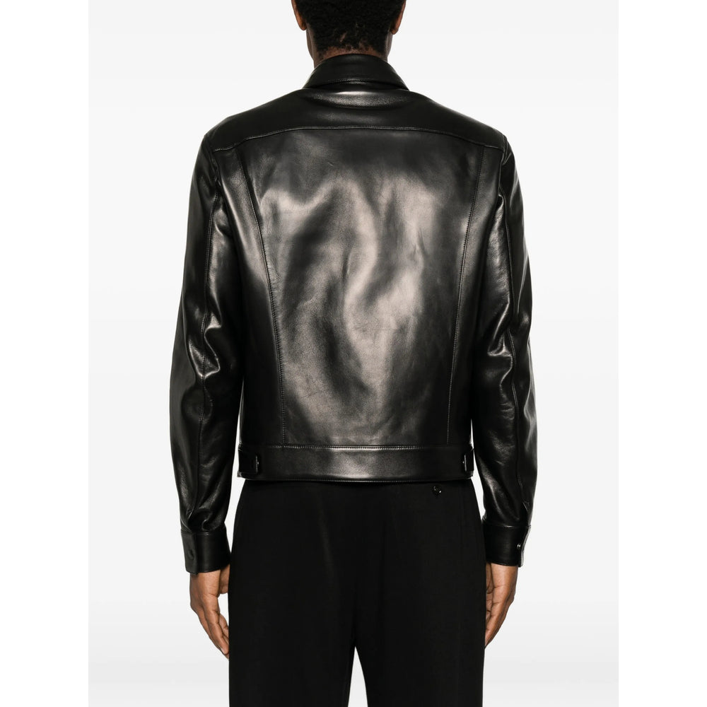 Tom Ford Black Jackets - Leather Jackets Men TOM FORD
