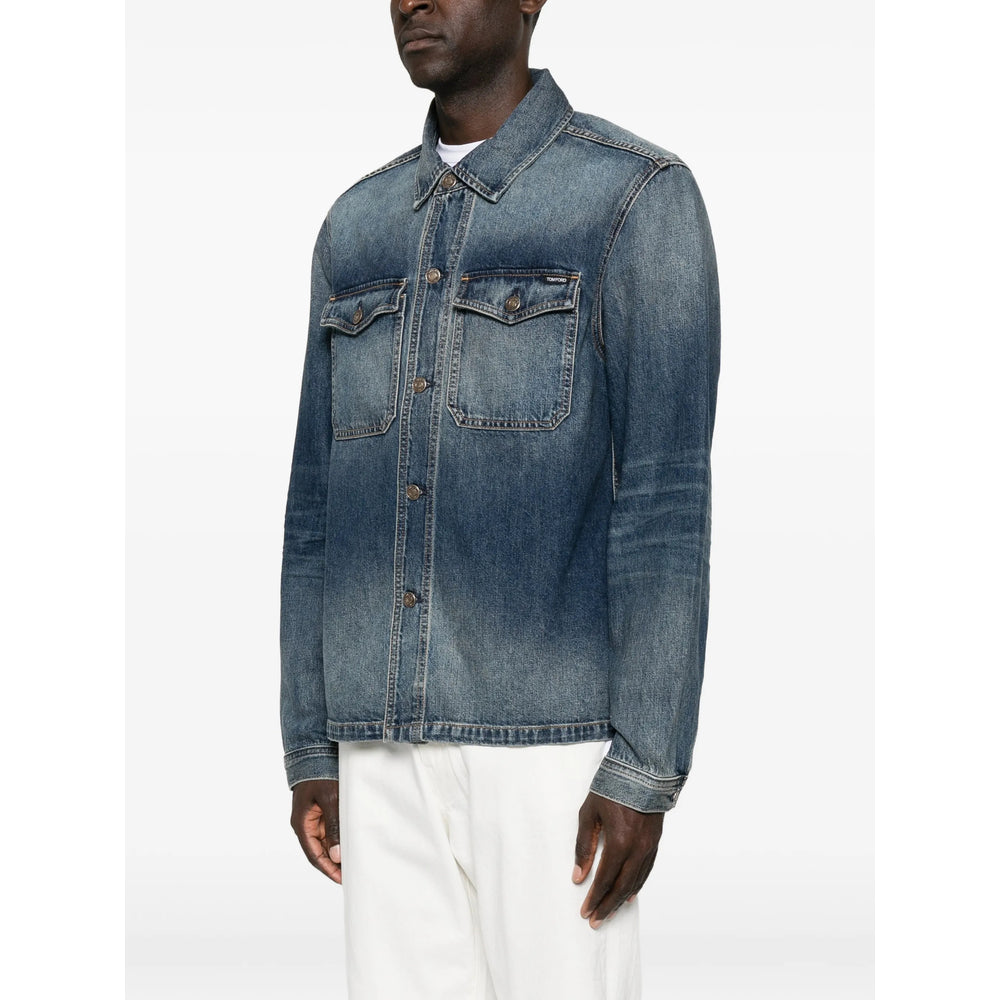 Tom Ford Blue Jackets - Denim Jackets Men TOM FORD
