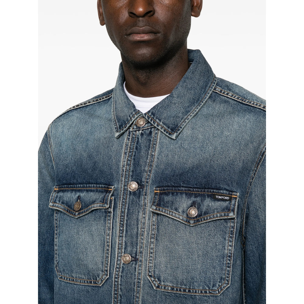 Tom Ford Blue Jackets - Denim Jackets Men TOM FORD