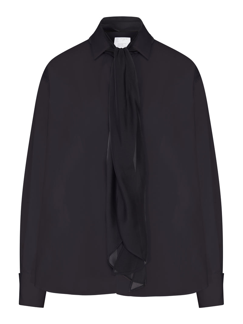 Sacai Women Cotton Shirt With Scarf SACAI