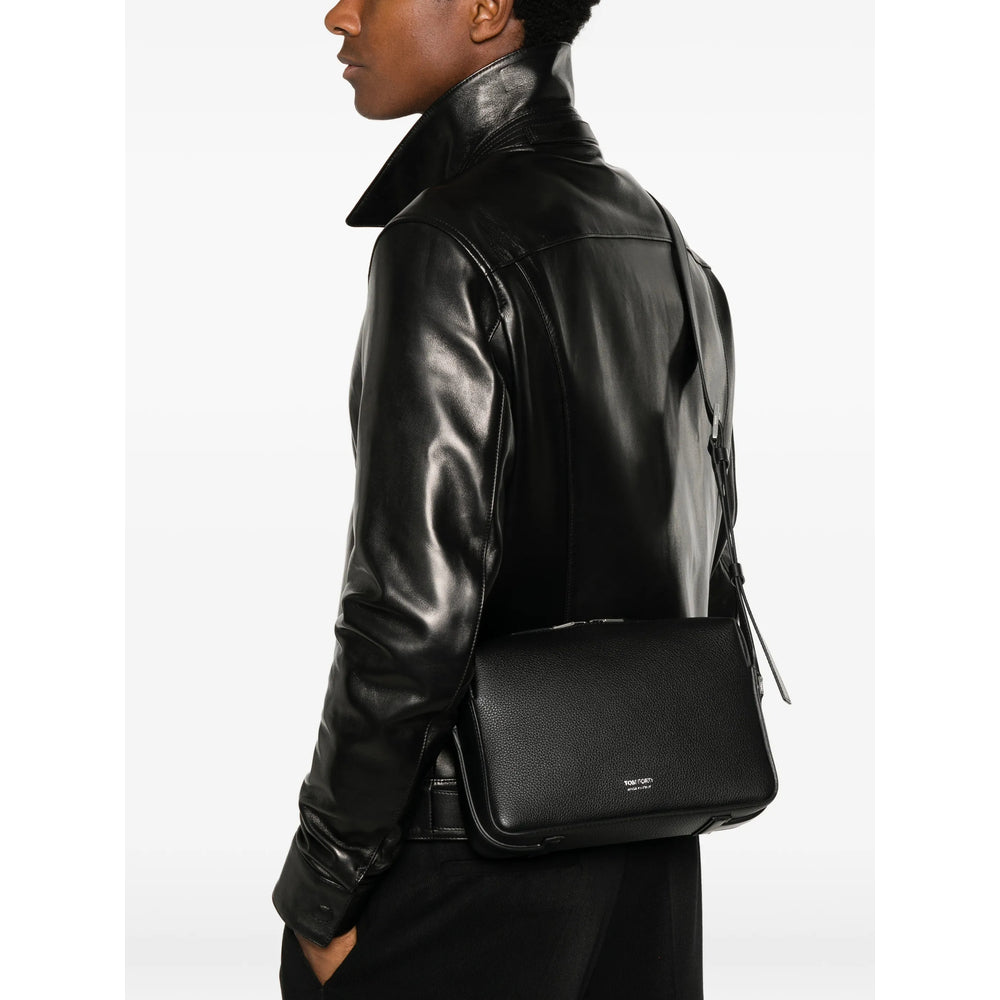 Tom Ford Black Messenger Bags Men TOM FORD