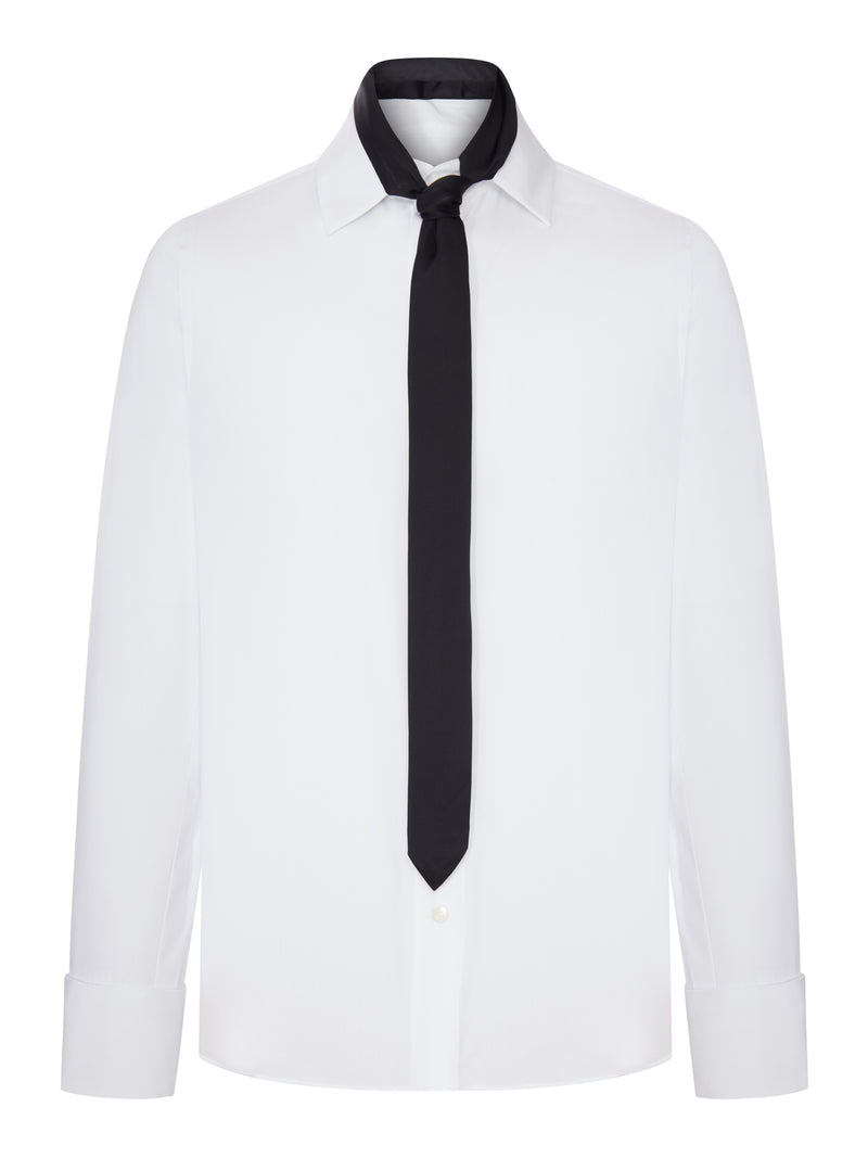 Sacai Men Cotton-Blend Shirt With Integrated Tie SACAI