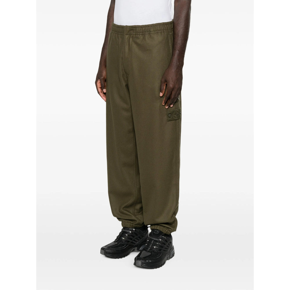 Stone Island Green Trousers - Track Pants Men STONE ISLAND