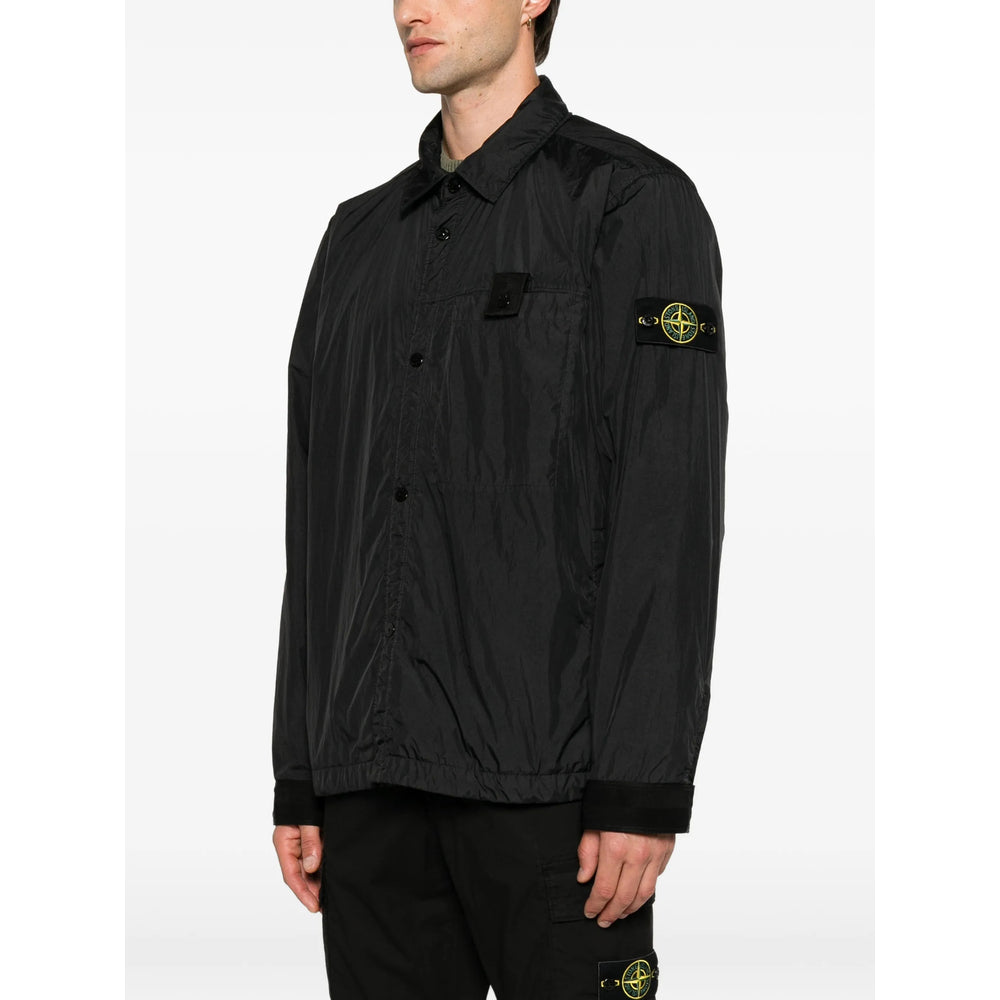 Stone Island Black Jackets - Shirt Jackets Men STONE ISLAND
