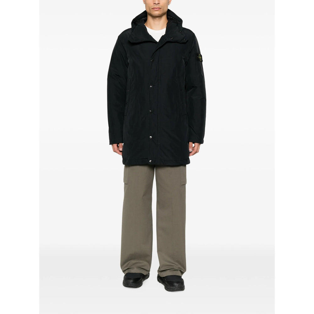 Stone Island Black Coats - Parkas Men STONE ISLAND