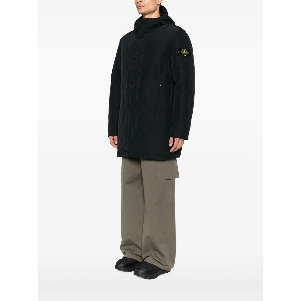 Stone Island Black Coats - Parkas Men STONE ISLAND