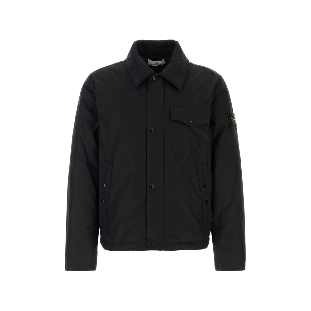 Stone Island Black Jackets - Shirt Jackets Men STONE ISLAND