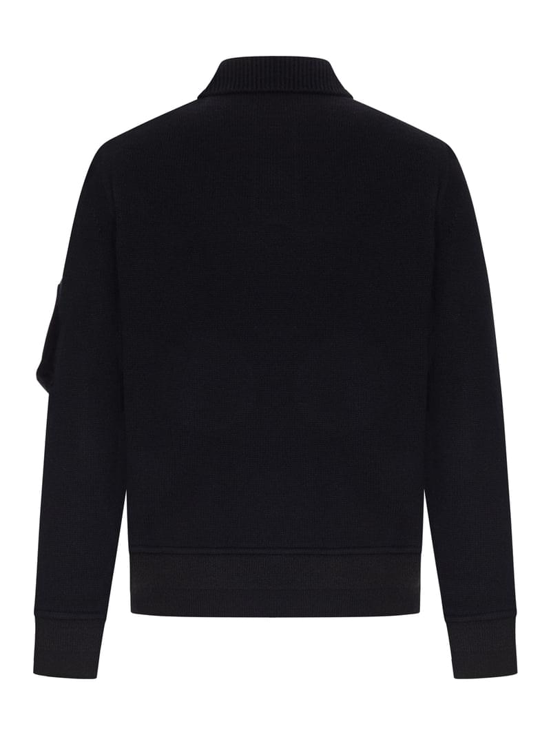 Sacai Men Knitted Polo Shirt With Zip Detail SACAI