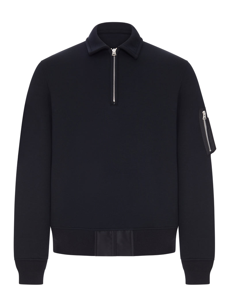 Sacai Men Polo Sweatshirt With Zip And Sleeve Pocket SACAI