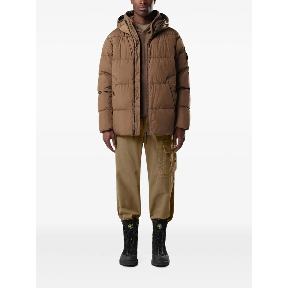 Stone Island Brown Coats - Padded Coats Men STONE ISLAND