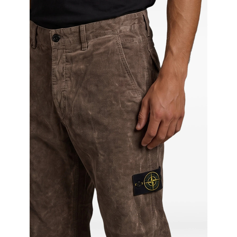 Stone Island Brown Trousers - Regular & Straight-Leg Trousers Men STONE ISLAND