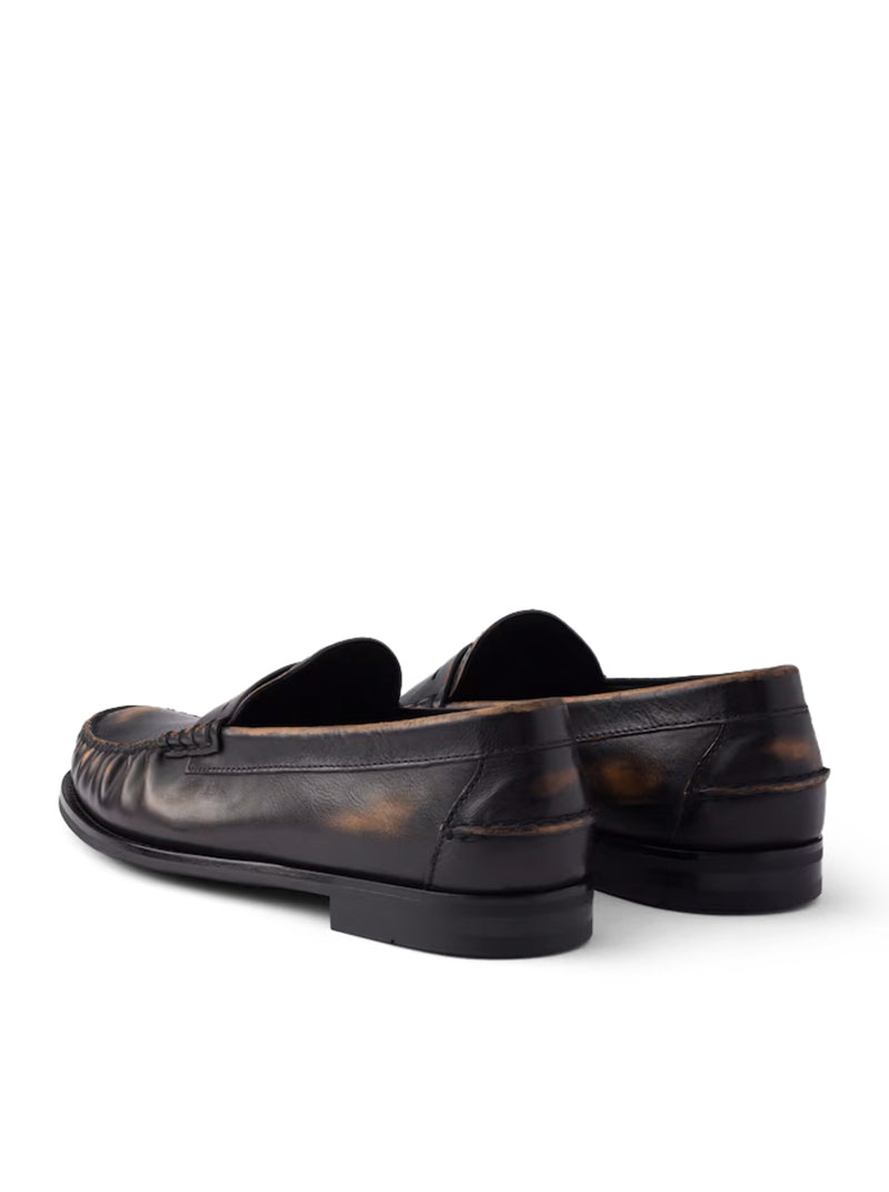 Prada Men Antique Leather Loafers PRADA