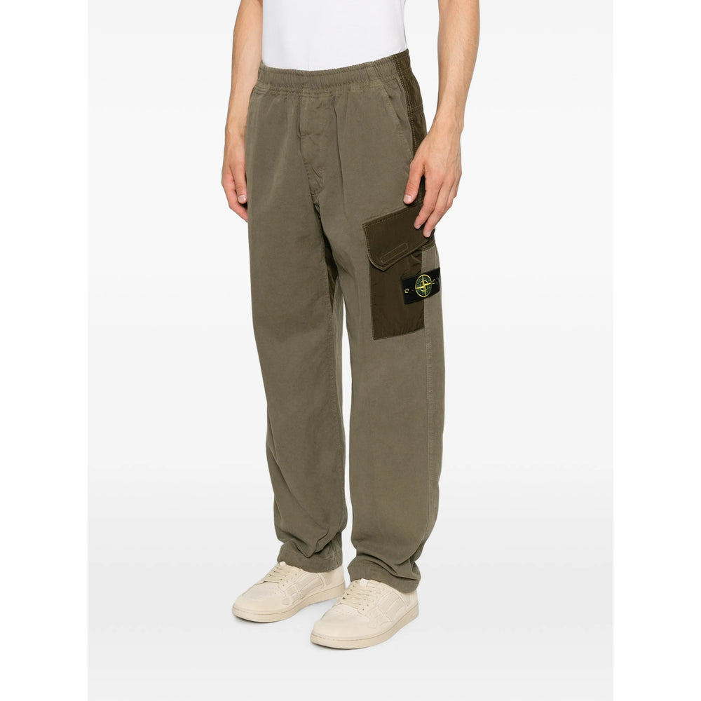 Stone Island Green Trousers - Regular & Straight-Leg Trousers Men STONE ISLAND