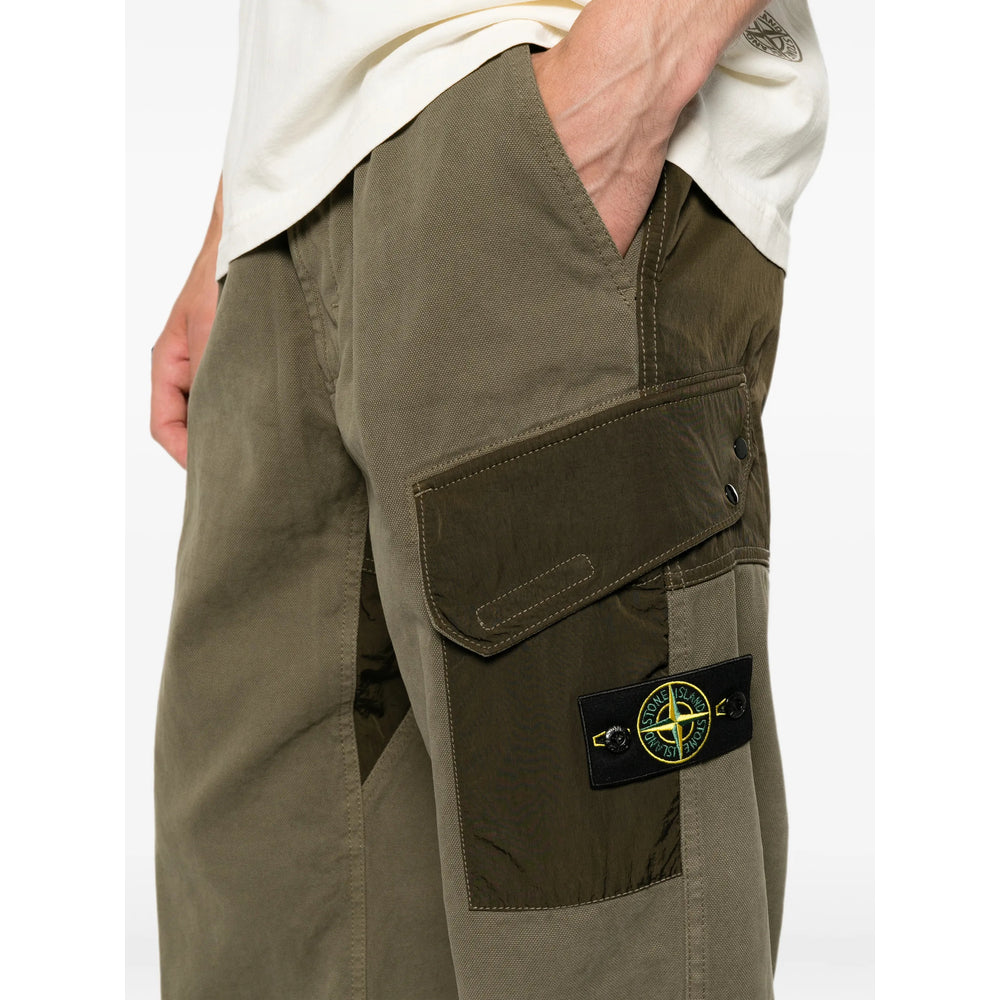 Stone Island Green Trousers - Regular & Straight-Leg Trousers Men STONE ISLAND