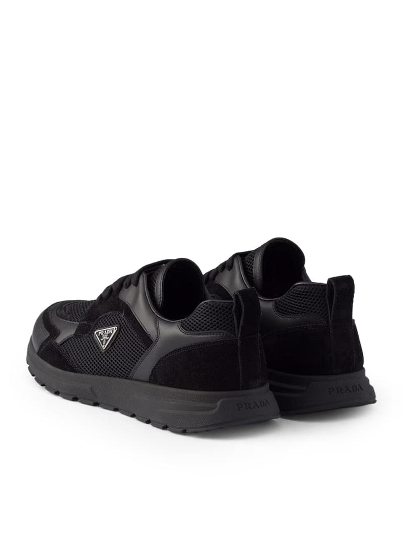 Prada Men Prax Sneakers In Leather And Fabric PRADA