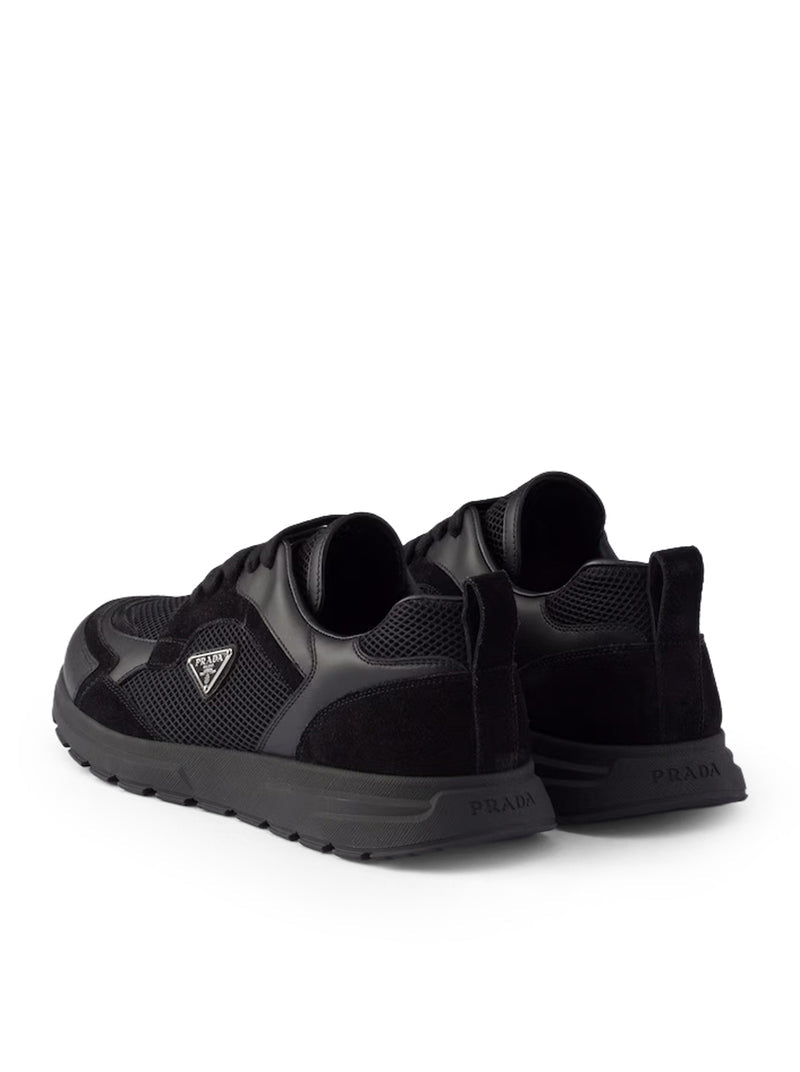 Prada Men Prax Sneakers In Leather And Fabric PRADA
