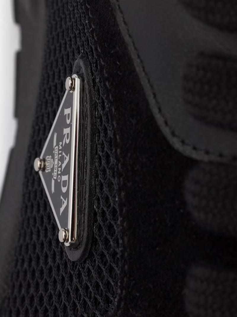 Prada Men Prax Sneakers In Leather And Fabric PRADA
