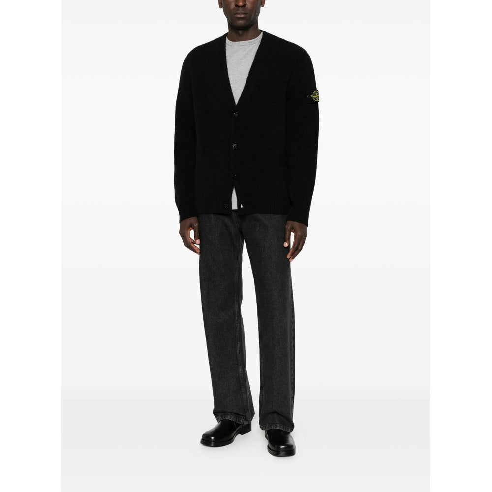 Stone Island Black Sweaters & Knitwear - Cardigans Men STONE ISLAND