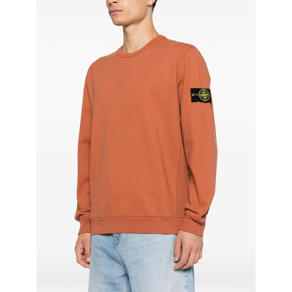 Stone Island Orange Sweaters & Knitwear - Sweatshirts Men STONE ISLAND