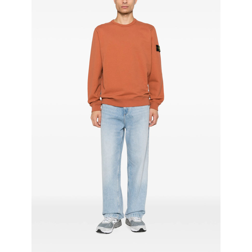 Stone Island Orange Sweaters & Knitwear - Sweatshirts Men STONE ISLAND