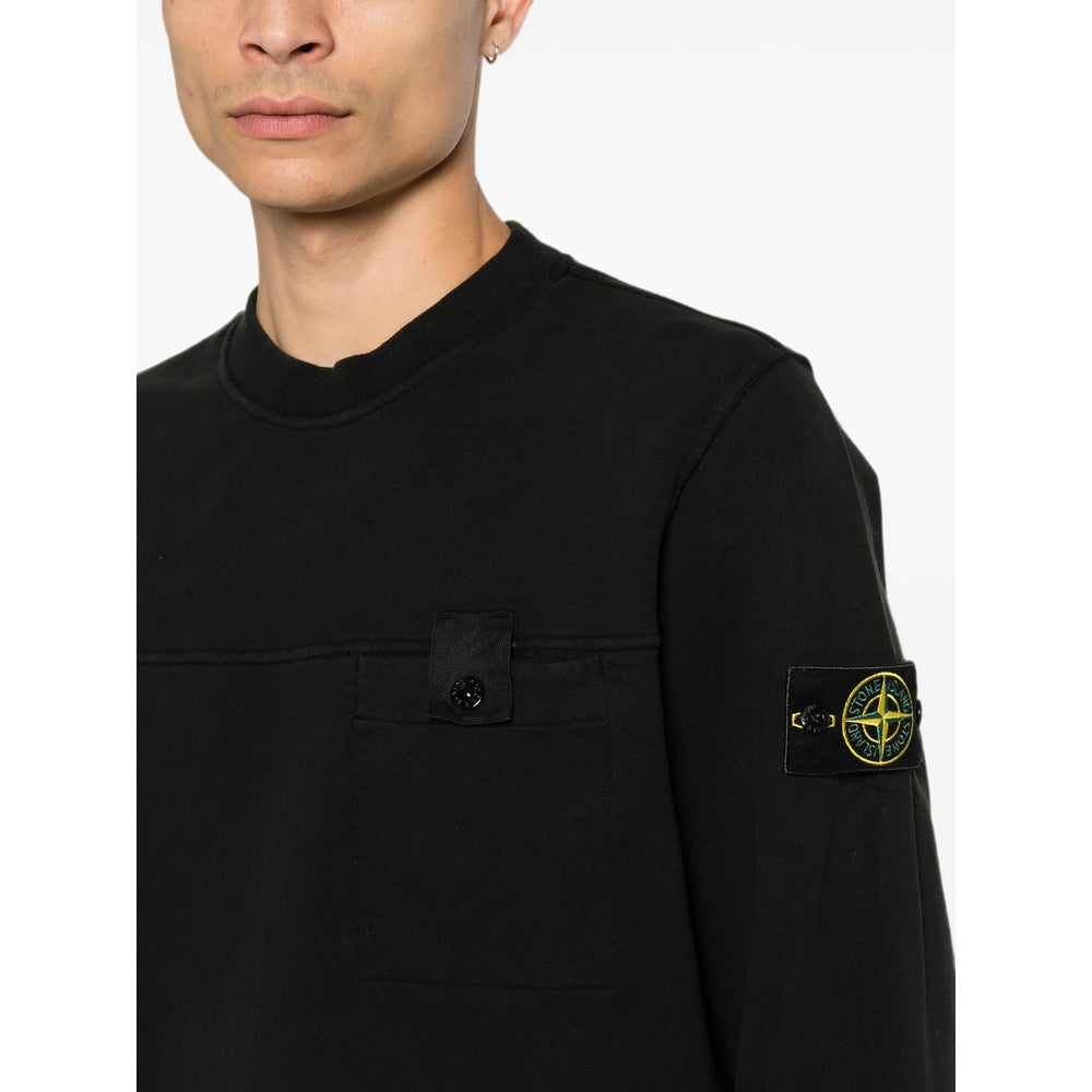 Stone Island Black Sweaters & Knitwear - Sweatshirts Men STONE ISLAND